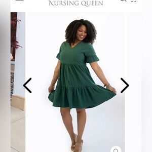 Nursing Queen Forest Green Mini Dress